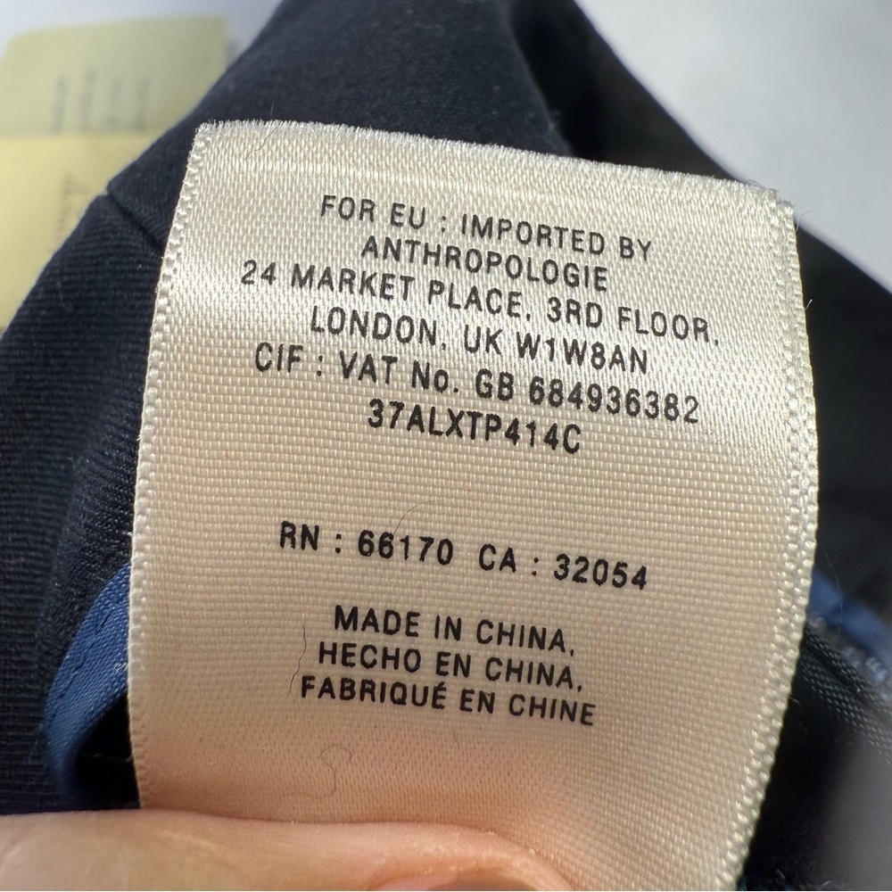 Anthropologie Elevenses The Brighton Trouser Pants in Blue Tweed Size 6 NWT - Picture 9 of 10